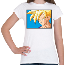 PRINTFASHION Super Saiyan Goku - Női póló - Fehér női póló