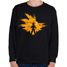 PRINTFASHION Super Saiyan - Gyerek pulóver - Fekete