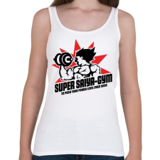 PRINTFASHION Super Saiyan Gym - Női atléta - Fehér női trikó