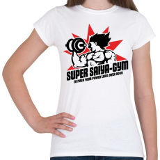 PRINTFASHION Super Saiyan Gym - Női póló - Fehér