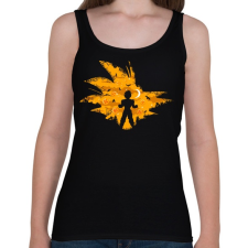 PRINTFASHION Super Saiyan - Női atléta - Fekete női trikó