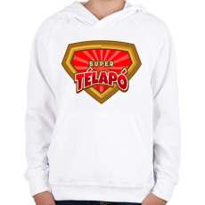 PRINTFASHION SUPER TÉLAPÓ - Gyerek kapucnis pulóver - Fehér