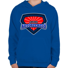 PRINTFASHION SUPERAUTÓSZERELŐ - Gyerek kapucnis pulóver - Királykék gyerek pulóver, kardigán