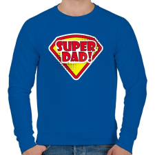 PRINTFASHION SuperDad! - Férfi pulóver - Királykék férfi pulóver, kardigán