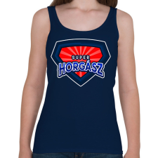 PRINTFASHION SUPERHORGÁSZ - Női atléta - Sötétkék női trikó
