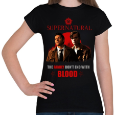 PRINTFASHION supernatural castial and jack - Női póló - Fekete női póló