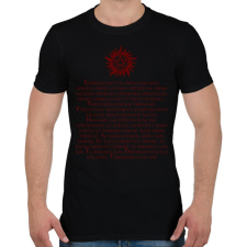 PRINTFASHION supernatural demoniac text red - Férfi póló - Fekete férfi póló