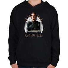 PRINTFASHION SUPERNATURAL-GABRIEL  - Gyerek kapucnis pulóver - Fekete