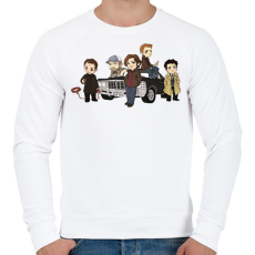 PRINTFASHION Supernatural - Odaát - Férfi pulóver - Fehér