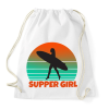PRINTFASHION SUPPER GIRL - Sportzsák, Tornazsák - Fehér