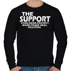 PRINTFASHION Support things - Férfi pulóver - Fekete
