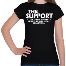 PRINTFASHION Support things - Női póló - Fekete női póló