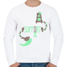 PRINTFASHION Support tresh - Férfi pulóver - Fehér férfi pulóver, kardigán