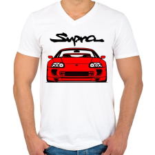 PRINTFASHION SUPRA MK4 - Férfi V-nyakú póló - Fehér férfi póló