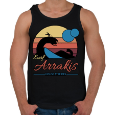 PRINTFASHION Surf Arrakis - Férfi atléta - Fekete atléta, trikó