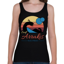 PRINTFASHION Surf Arrakis - Női atléta - Fekete női trikó