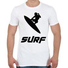 PRINTFASHION SURF - Férfi póló - Fehér férfi póló