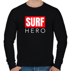 PRINTFASHION SURF HERO - Férfi pulóver - Fekete