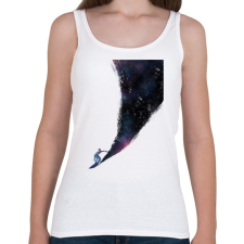 PRINTFASHION Surfing the universe - Női atléta - Fehér női trikó