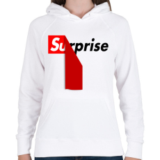 PRINTFASHION Surprise - Női kapucnis pulóver - Fehér