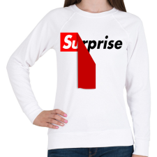 PRINTFASHION Surprise - Női pulóver - Fehér női pulóver, kardigán