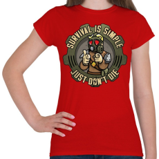 PRINTFASHION Survive - Női póló - Piros