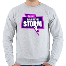 PRINTFASHION Survive the Storm - Férfi pulóver - Sport szürke