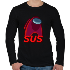 PRINTFASHION SUS - Férfi hosszú ujjú póló - Fekete