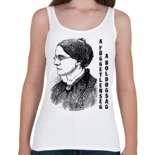 PRINTFASHION Susan B. Anthony idézet - Női atléta - Fehér női trikó