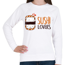 PRINTFASHION Sushi imádók - Női pulóver - Fehér női pulóver, kardigán