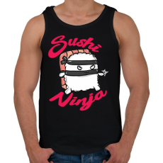 PRINTFASHION Sushi ninja - Férfi atléta - Fekete