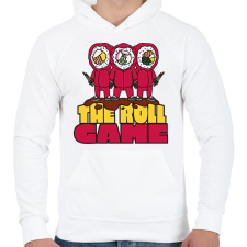 PRINTFASHION Sushi Squid Game - Férfi kapucnis pulóver - Fehér férfi pulóver, kardigán