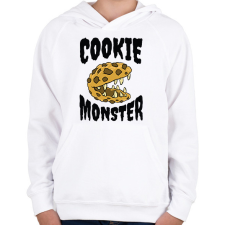 PRINTFASHION Süti szörny - Gyerek kapucnis pulóver - Fehér gyerek pulóver, kardigán