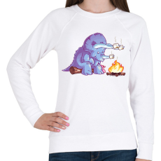 PRINTFASHION Sütögető triceratopsz  - Női pulóver - Fehér