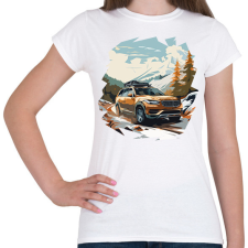 PRINTFASHION SUV a hegyekben - Női póló - Fehér női póló