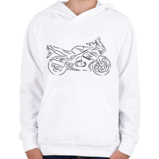 PRINTFASHION suzuki.gs500f - Gyerek kapucnis pulóver - Fehér gyerek pulóver, kardigán