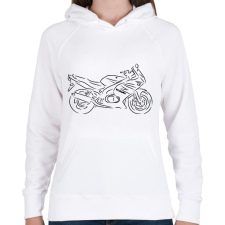 PRINTFASHION suzuki.gs500f - Női kapucnis pulóver - Fehér női pulóver, kardigán