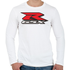 PRINTFASHION Suzuki GSXR - Férfi hosszú ujjú póló - Fehér férfi póló