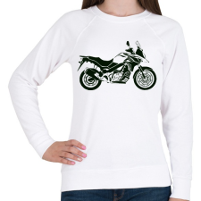 PRINTFASHION suzuki v-strom2 - Női pulóver - Fehér női pulóver, kardigán