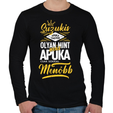 PRINTFASHION Suzukis apuka - Férfi hosszú ujjú póló - Fekete férfi póló