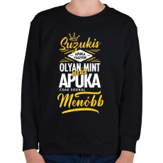 PRINTFASHION Suzukis apuka - Gyerek pulóver - Fekete
