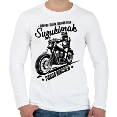 PRINTFASHION Suzukisnak párja nincsen - Férfi hosszú ujjú póló - Fehér