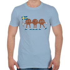 PRINTFASHION Svéd húsgolyók - Férfi póló - Világoskék férfi póló