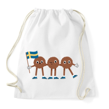 PRINTFASHION Svéd húsgolyók - Sportzsák, Tornazsák - Fehér tornazsák