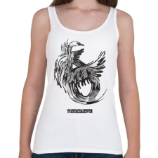 PRINTFASHION Swan - Női atléta - Fehér női trikó