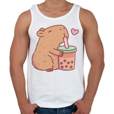 PRINTFASHION Sweet bubble tea - Férfi atléta - Fehér atléta, trikó