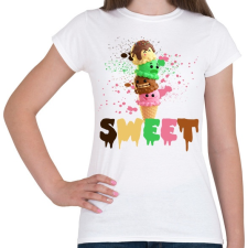 PRINTFASHION SWEET - Női póló - Fehér női póló