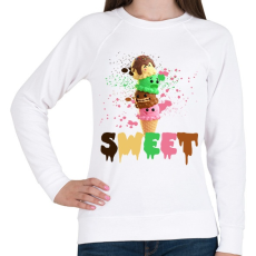 PRINTFASHION SWEET - Női pulóver - Fehér