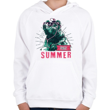 PRINTFASHION Sweet Summer - Gyerek kapucnis pulóver - Fehér gyerek pulóver, kardigán
