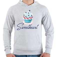 PRINTFASHION Sweetheart - Férfi kapucnis pulóver - Sport szürke